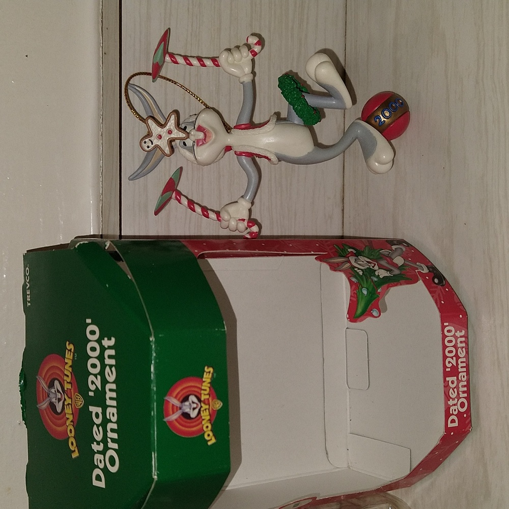 Vintage 2000 Trevco Bugs Bunny Christmas Ornament